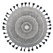 Zwarte placemat franjes -