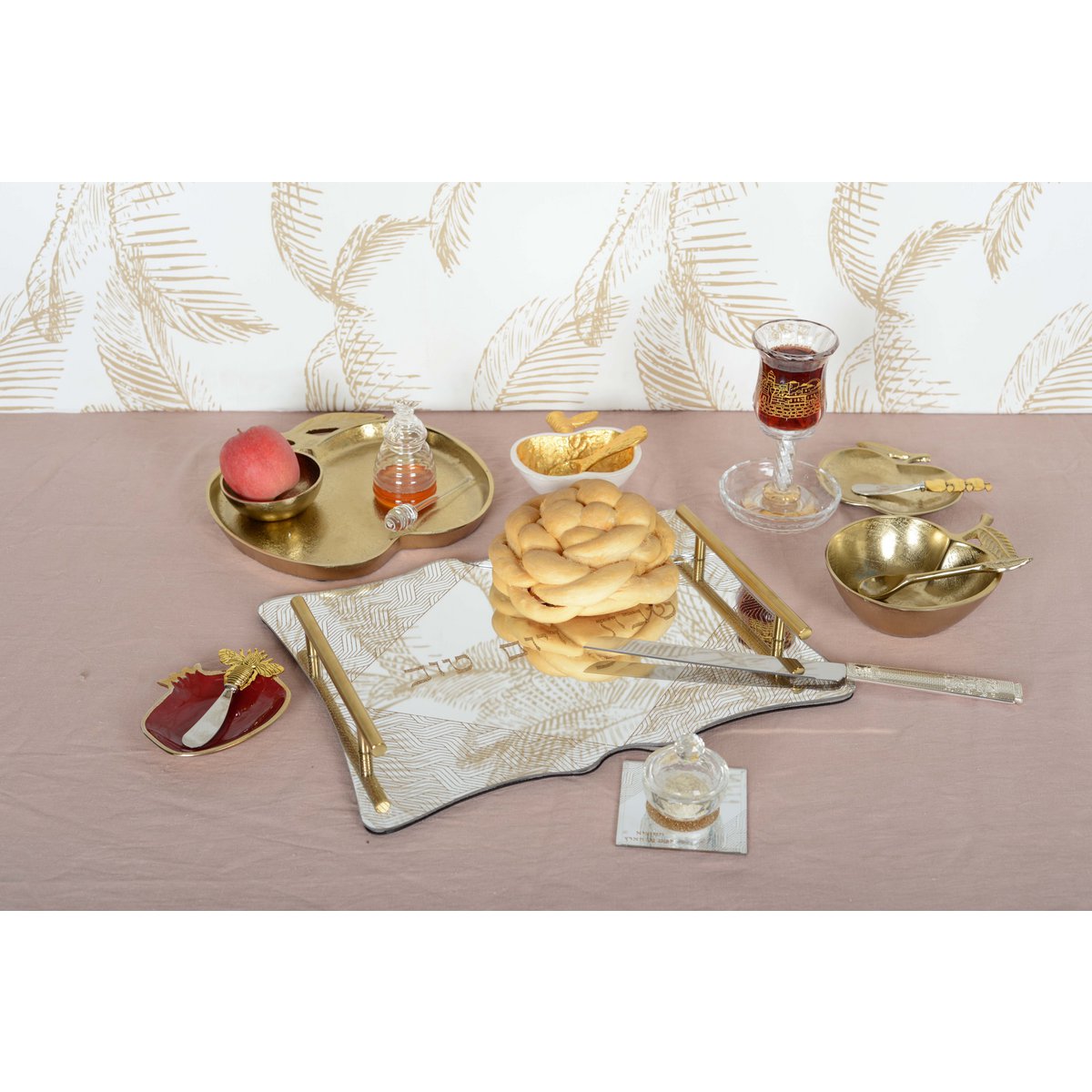 Apple Golden Cup met kleine lepel 18x13.5x5cm