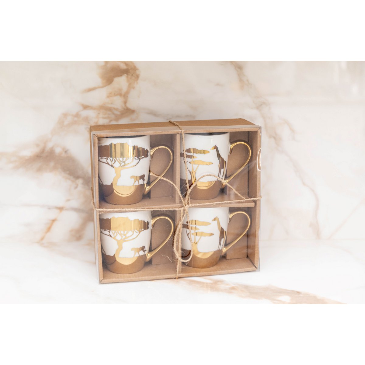Gouden Mokken Savannah - set van 4