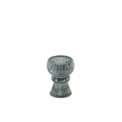 Kaars/Theelichthouder - Glas - Smokey - 6x8cm