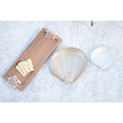 Decorative wooden tray with rose gold