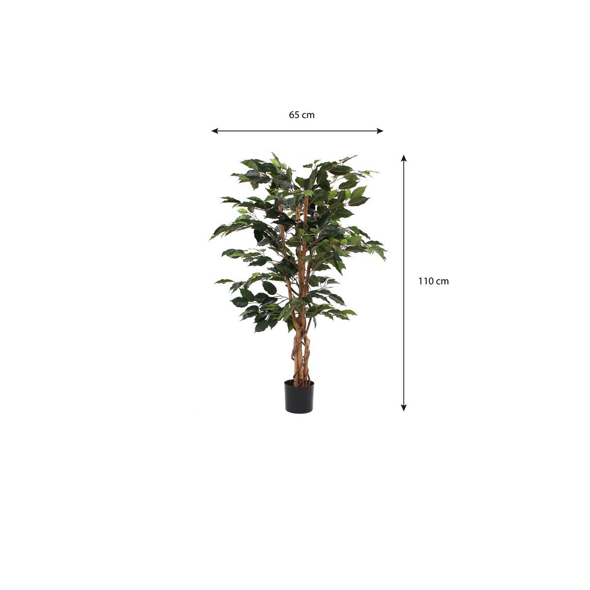 Artificial Ficus Plant - H110 x Ø65 cm - Green