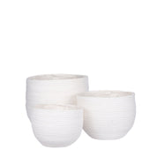 Jorck Plant Basket - Set of 3 - H24 x Ø26 cm - Off White