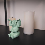 Ornament - Olifant - Polyresin - Mintgroen - 7x7x11cm