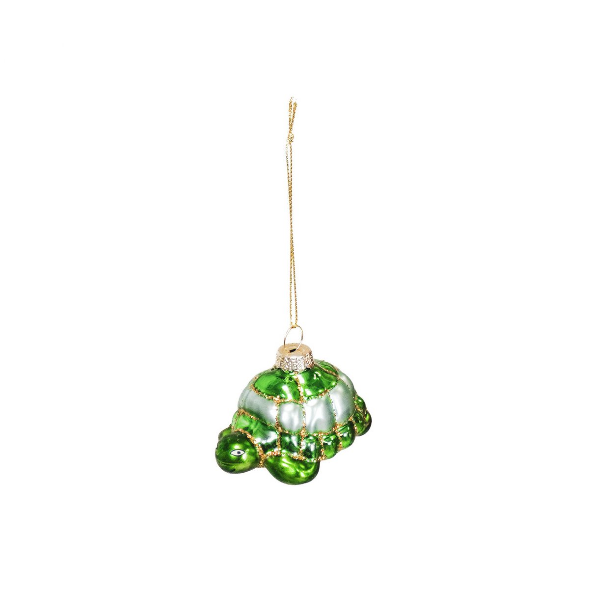 Christmas ornament - Turtle - Glass - Green - 6.5x4.5x4.5cm