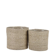 Atlantic Plant Basket - Set of 2 - H20 x Ø20 cm - Jute - Cream