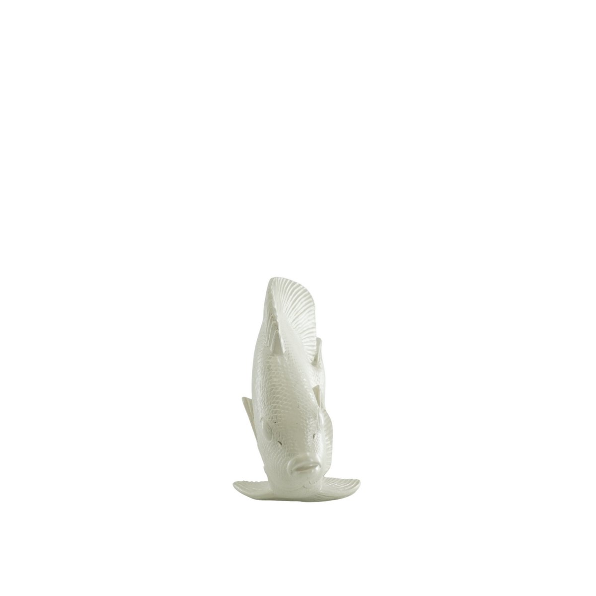 Ornament - Platte Vis - Polyresin - Beige - 19,5x10,5x16cm