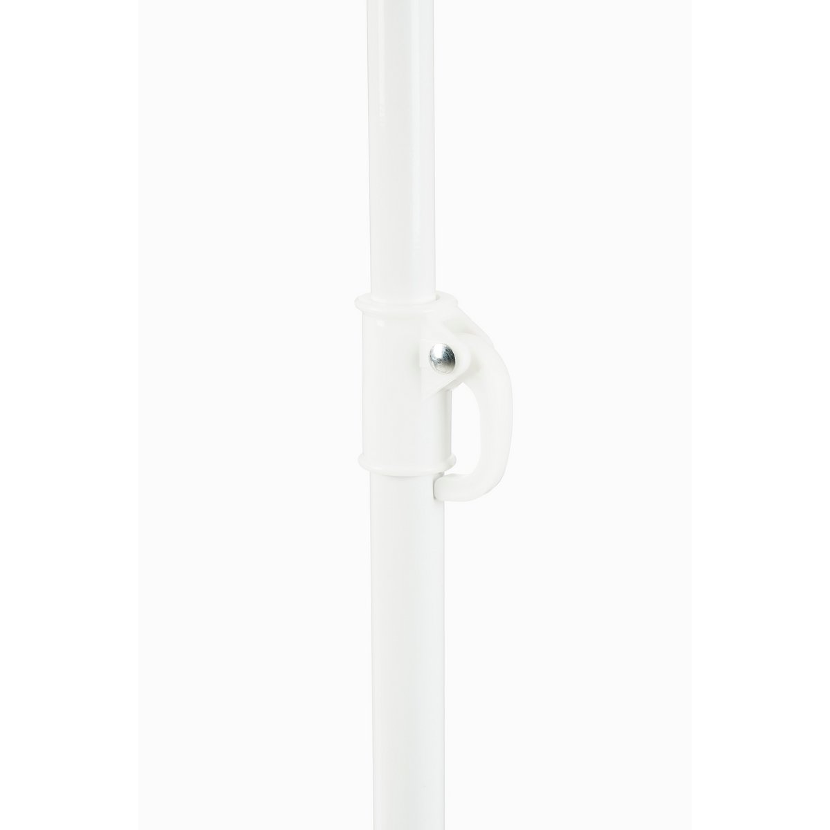 Parasol de plage à rayures - H180 x Ø160 cm - rose clair