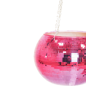 Hanging Planter - Disco - Glass - Pink - 25x25x25cm