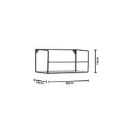 Wall shelves - Black - Metal - Set of 2