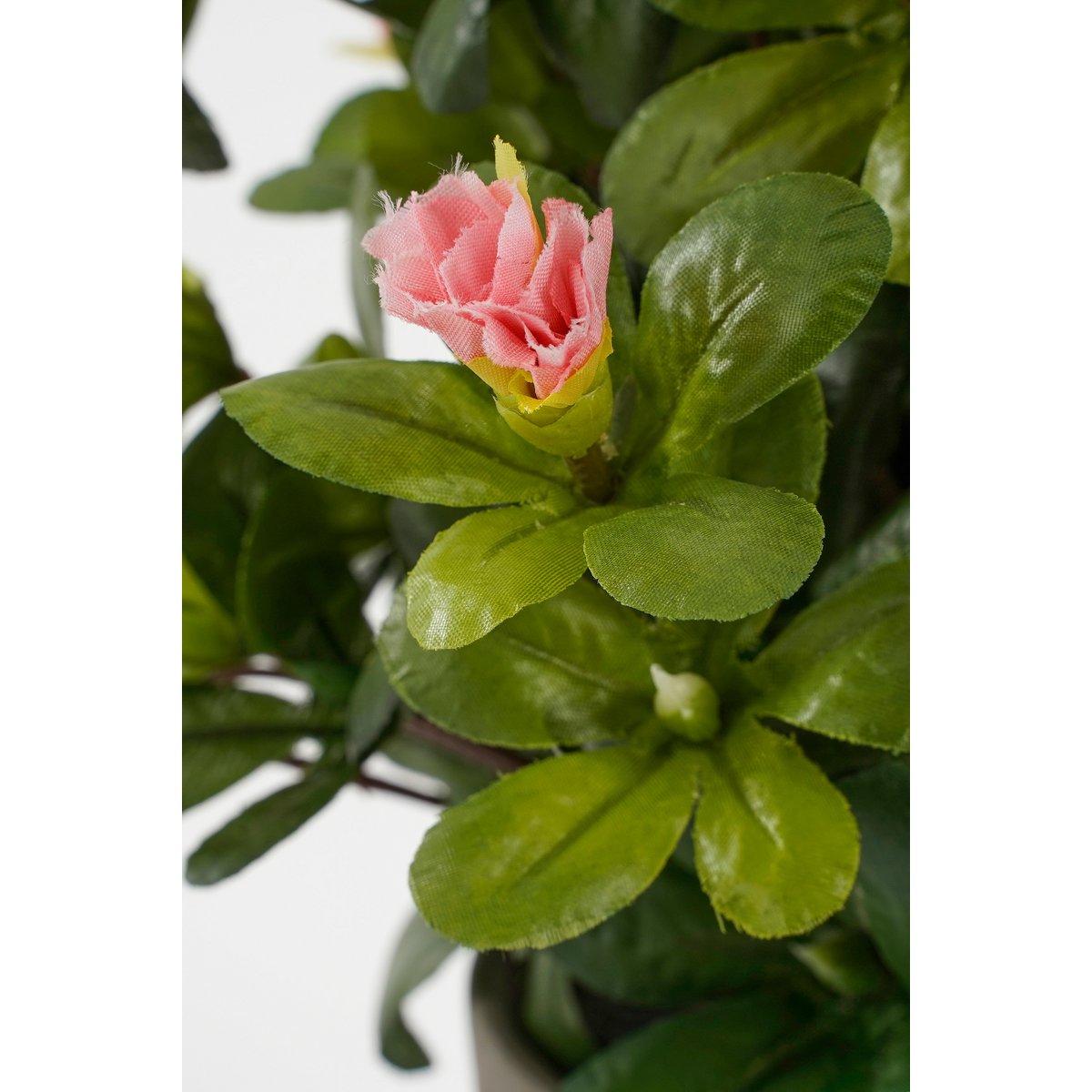 Kunst Azalea Plant in Bloempot Stan - H31 x Ø26 cm - Perzik