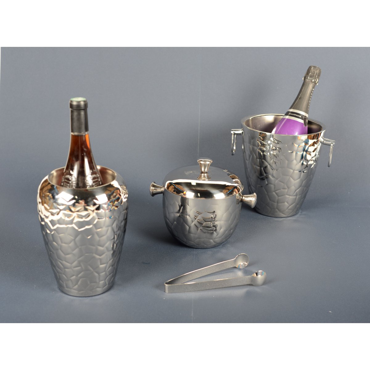 Double Wall Cooler Silver H13cm