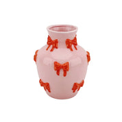 Vaas - Bloemvaaslinten - Dolomiet - Pink/oranje - 14x14x19cm
