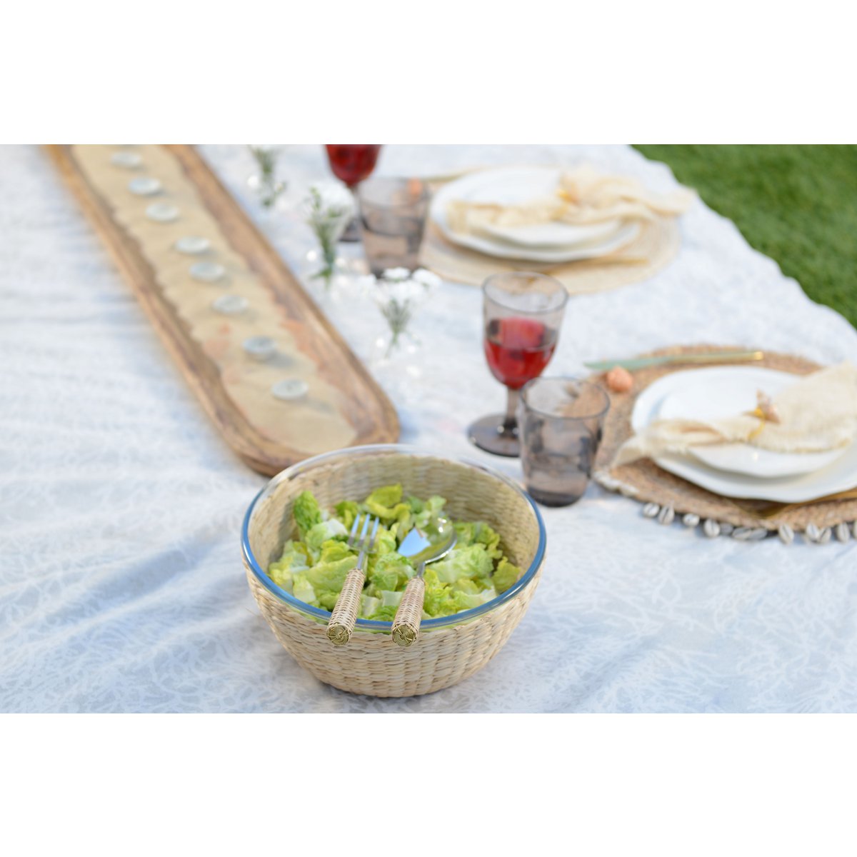 Rattan Bowl 24.5x24.5x12.5cm
