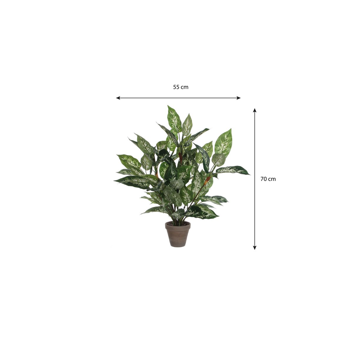 Kunstplant in Bloempot Stan - H70 x Ø55 cm - Groen