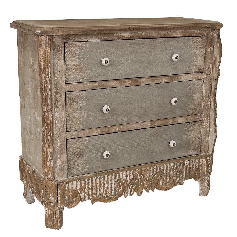 Dressoir Bruin Beige, Hout 92x40x86 cm