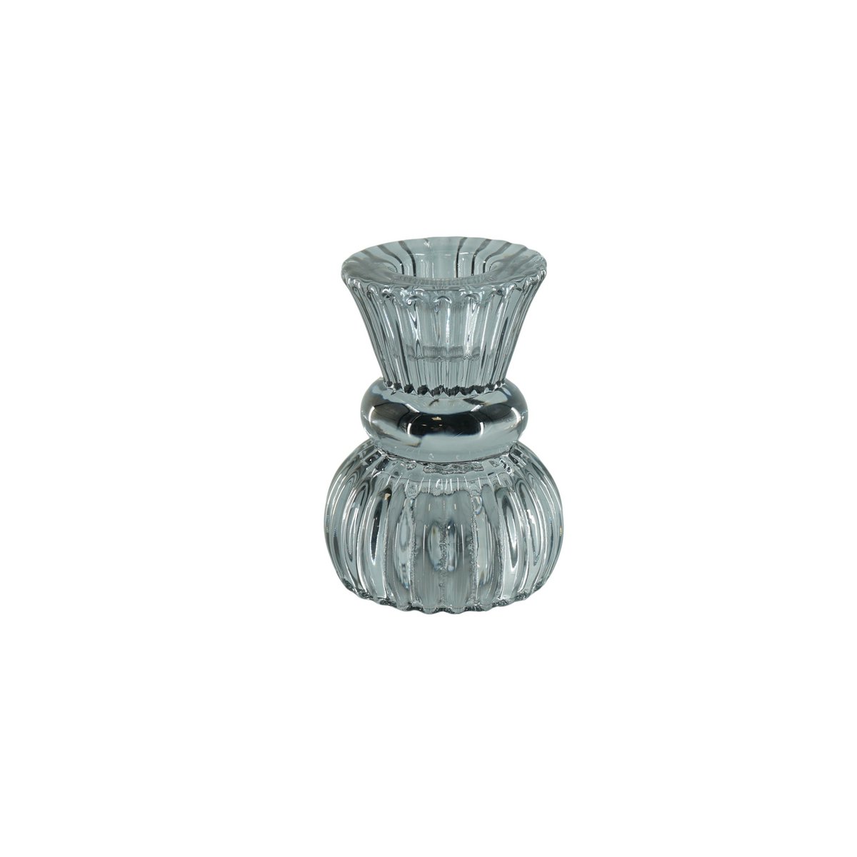 Kaars/Theelichthouder - Glas - Smokey - 6x8cm