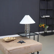 Table lamp - Crystal base - Glass - Smokey - 19x19x20cm
