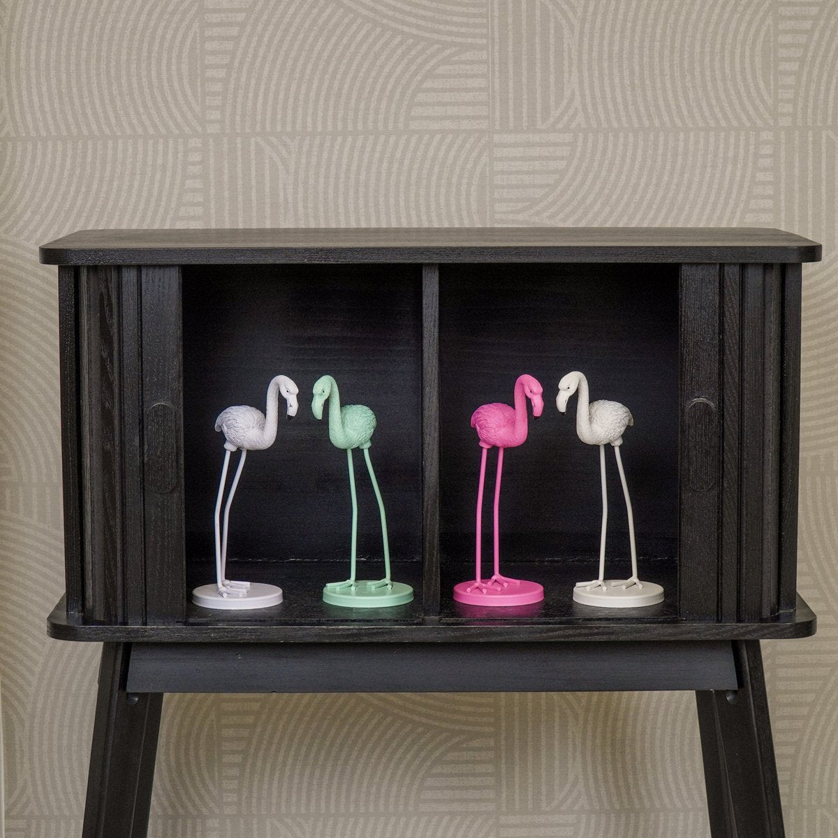 Ornament - Flamingo - Metal - Purple - 9x7.5x19.5cm