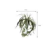 Artificial Chlorophytum Plant in Flower Pot Stan - H45 x Ø45 cm - Green