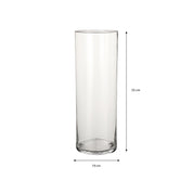 Carly Vase - H55 x Ø19 cm - Cylinder - Transparent