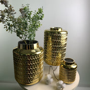 Gouden vaas 16 x 25 cm