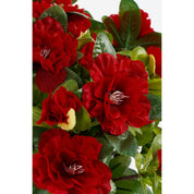 Artificial Azalea Plant in Flower Pot Stan - H31 x Ø26 cm - Red
