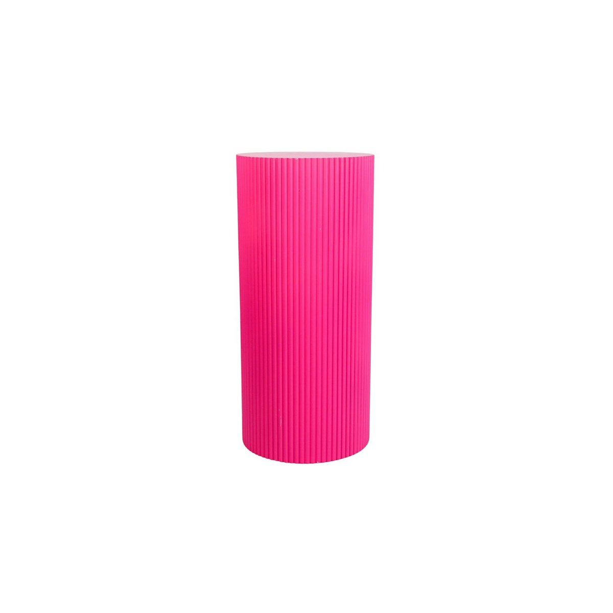 Side table/pillar - cylinder - neon pink 