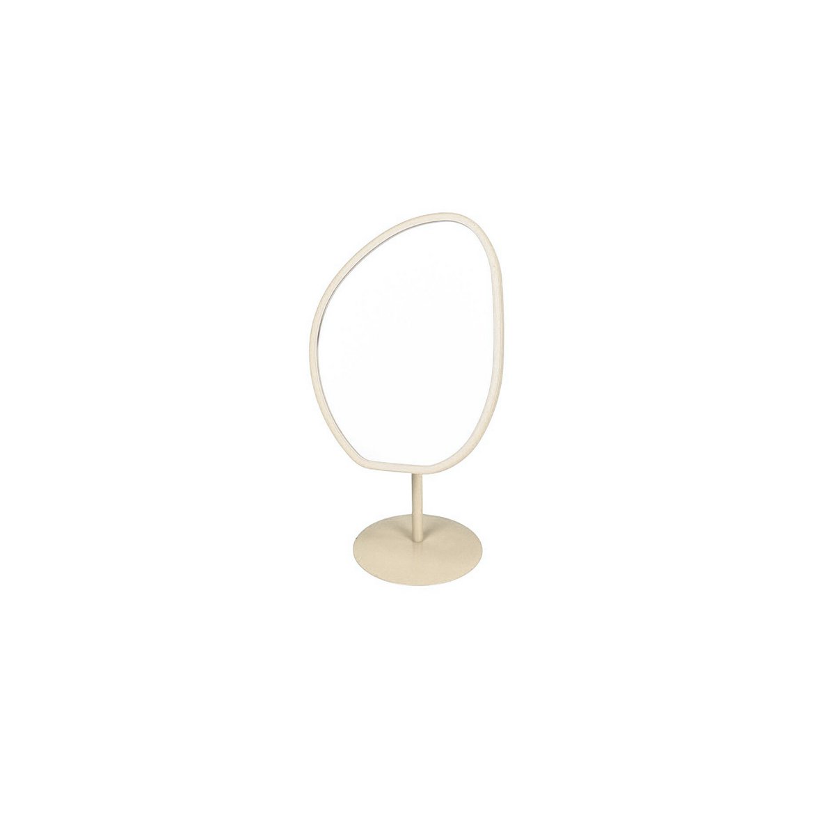 Miroir - Organique - Métal - Beige - 16,5x12x31,5 cm