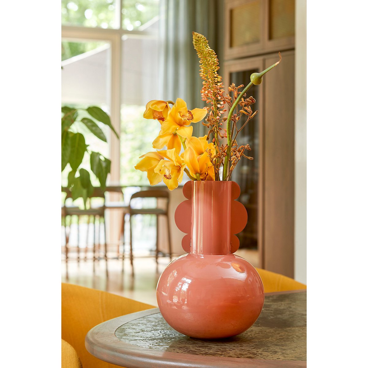 Boyd Vase - H36 x Ø25 cm - Metal - Terra