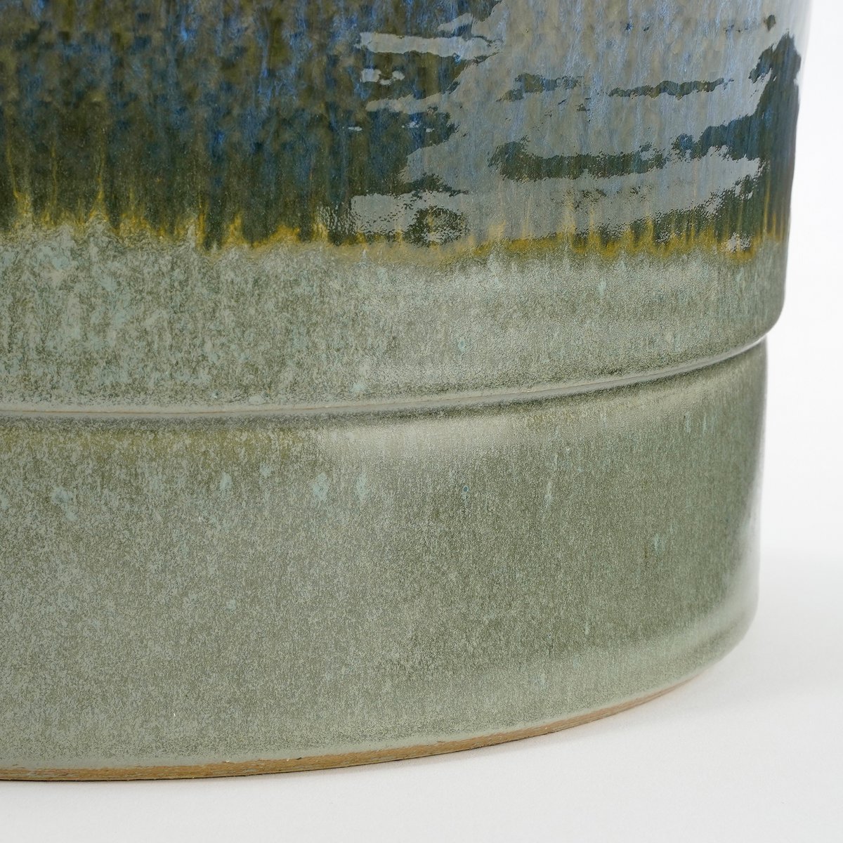 Olof flowerpot - H24 x Ø26 cm - Terracotta - Dark blue