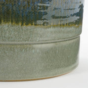 Olof flowerpot - H24 x Ø26 cm - Terracotta - Dark blue
