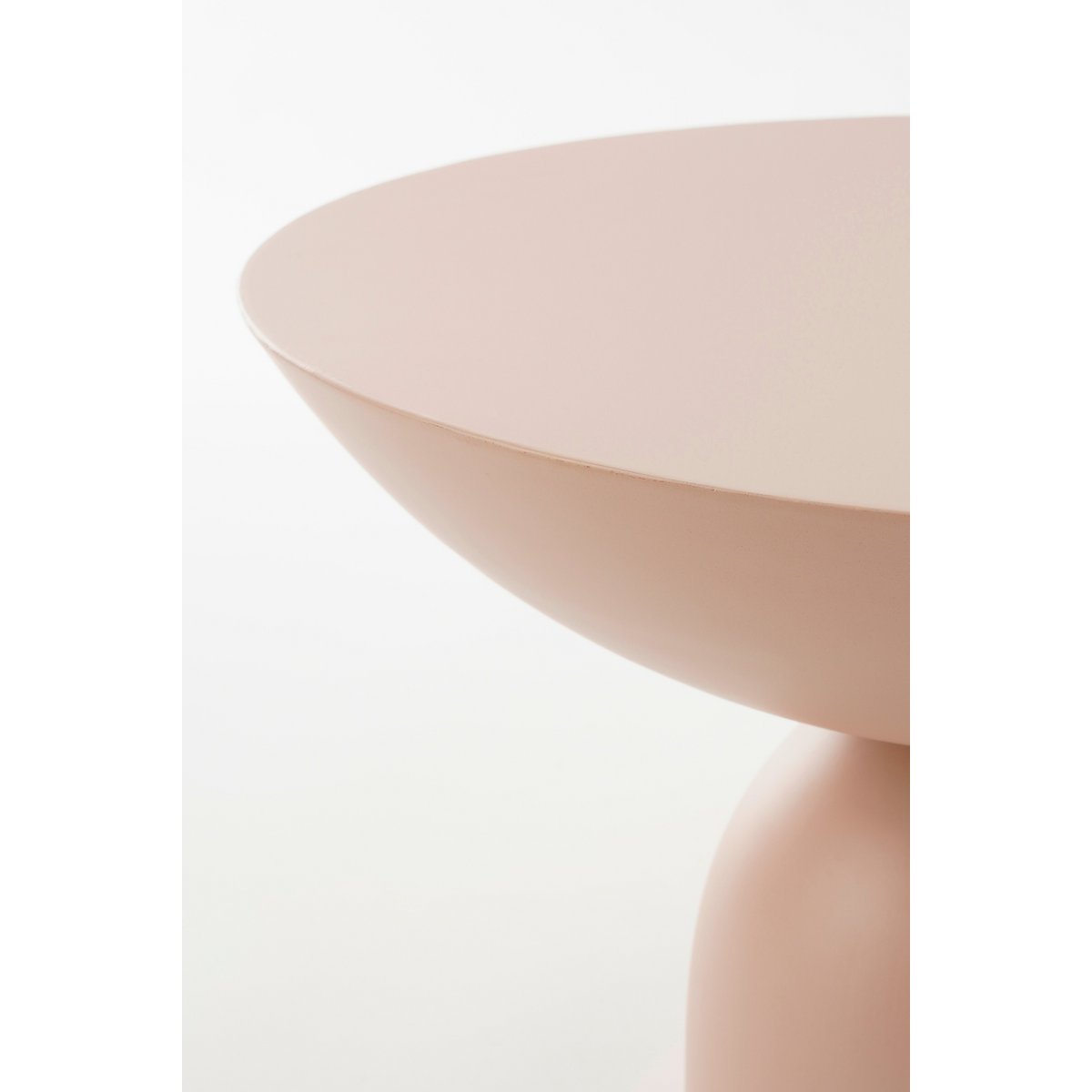 Celise side table - H28 x Ø47 cm - Metal - Light pink