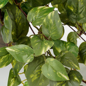 Scindapsus artificiel suspendu en pot de fleurs Stan - H 45 x Ø 25 cm - Vert