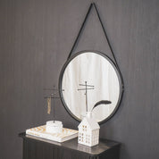 Mirror - Round - Metal - Black - 50x2.5x50cm