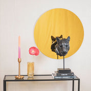 Mirror - Round - Gold-colored Glass - 60x1x60cm