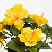 Hibiscus artificiel en pot Stan - H 40 x Ø 30 cm - Jaune