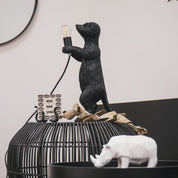Table lamp - Meerkat - Polyresin - Black - E27 - 15x10x38cm
