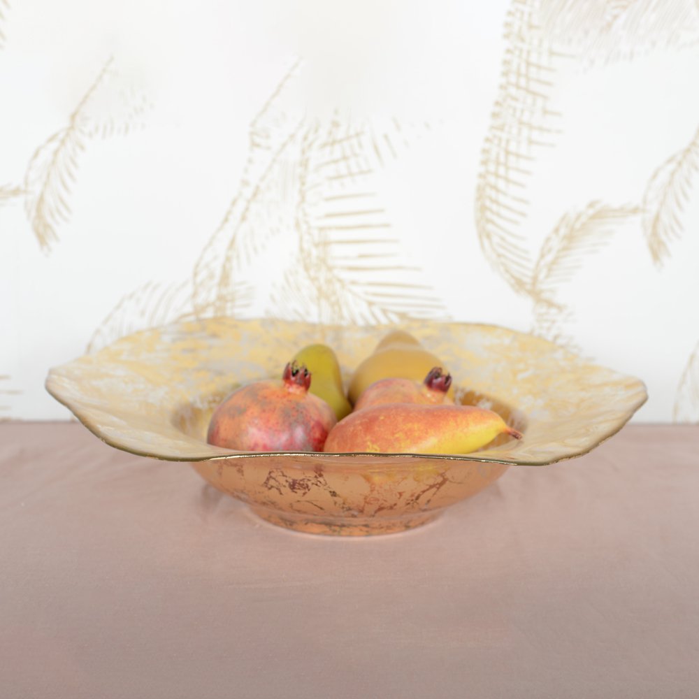 Large Golden Verre bowl 42x42x10cm