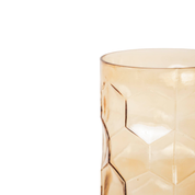 Vase - Pattern - Glass - Amber - 15x24.5cm