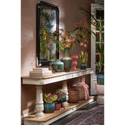Olof Flowerpot - H20 x Ø22 cm - Terracotta - Dark green