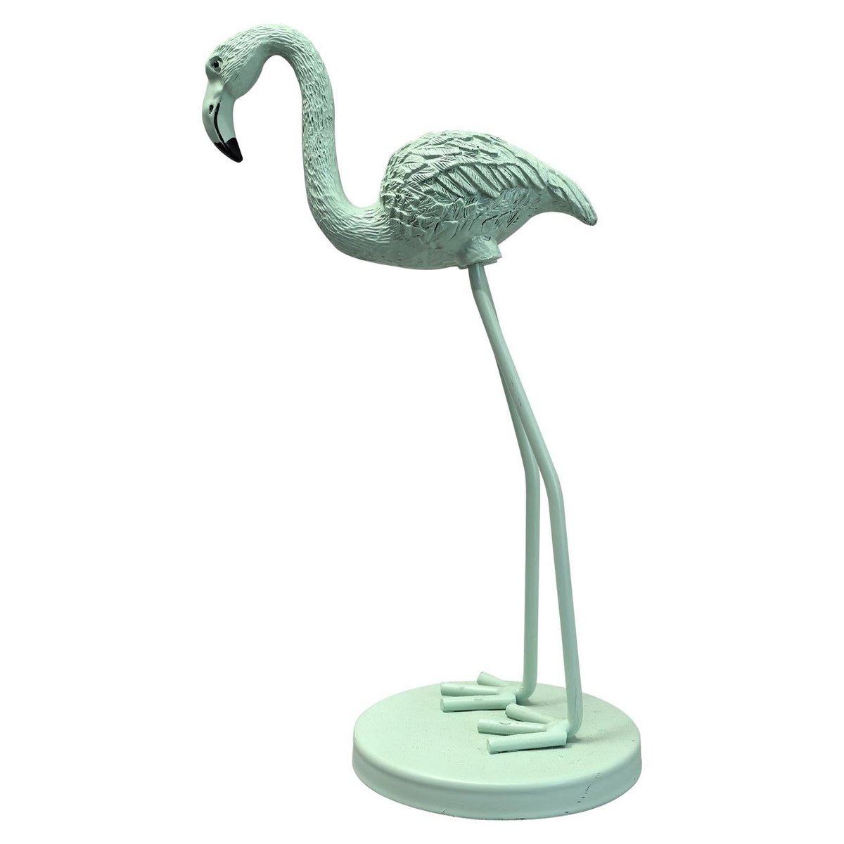 Ornament - Flamingo - Metal - Mint green - 9x7.5x19.5cm