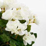 Bégonia artificiel en pot Stan - H 37 x Ø 36 cm - Blanc