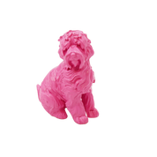 Ornament - Labradoodle - Polyresin - Pink - 10.5x5x9cm