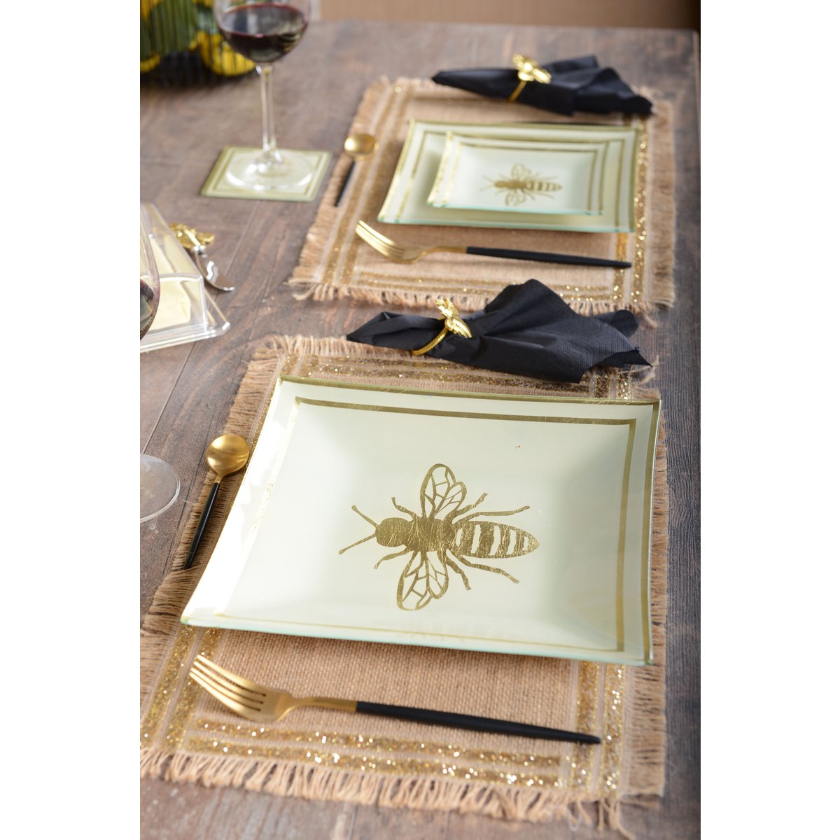Rechthoekige placemat in canvas