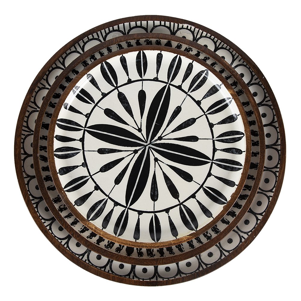 Decoratieve schaal (3) Ø 28x2 / Ø 23x2 / Ø 20x2 cm