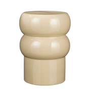 Vendi Side table - H44 x Ø32 cm - Ceramic - Cream