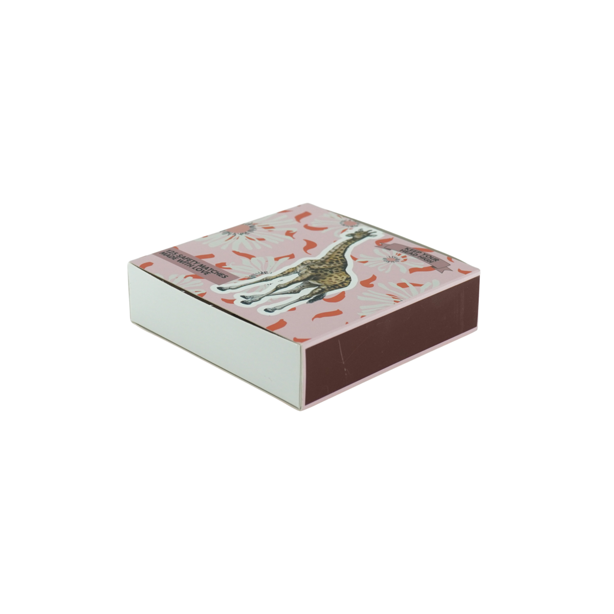 Matchbox - Lucifer Box Giraf- roze - 11x11x3cm