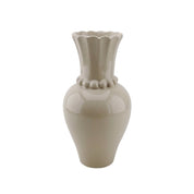 Vase - pearl neck - ceramic - sand - 12x12x24cm