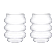 Set of 2 400 ml bubble water glasses
